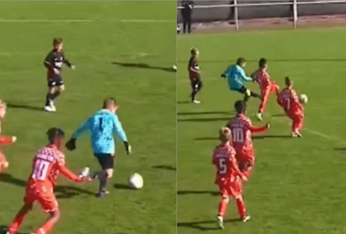 Νεαρός πορτιέρο… άδειασε μια ΟΛΟΚΛΗΡΗ ομάδα και σκόραρε!